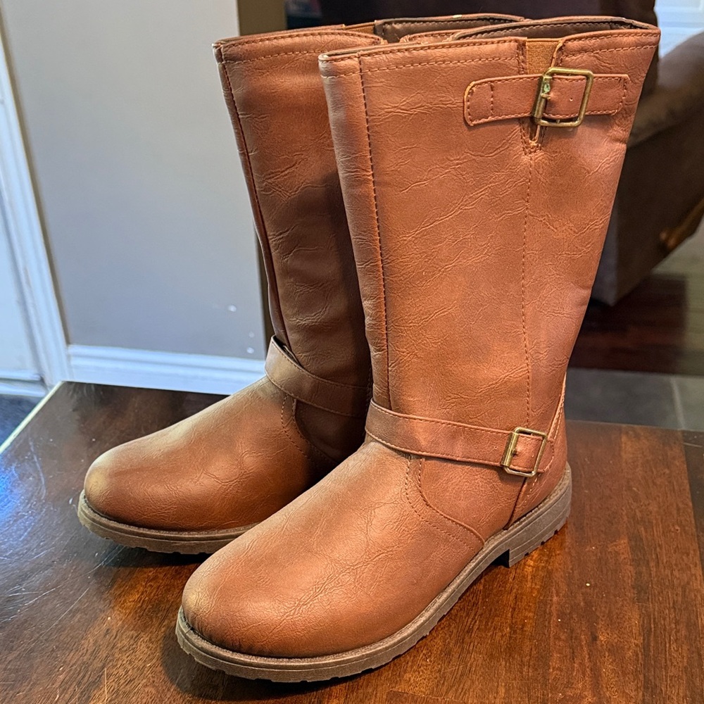 Fab kids Brown Buckle Girls Size 7 Boots